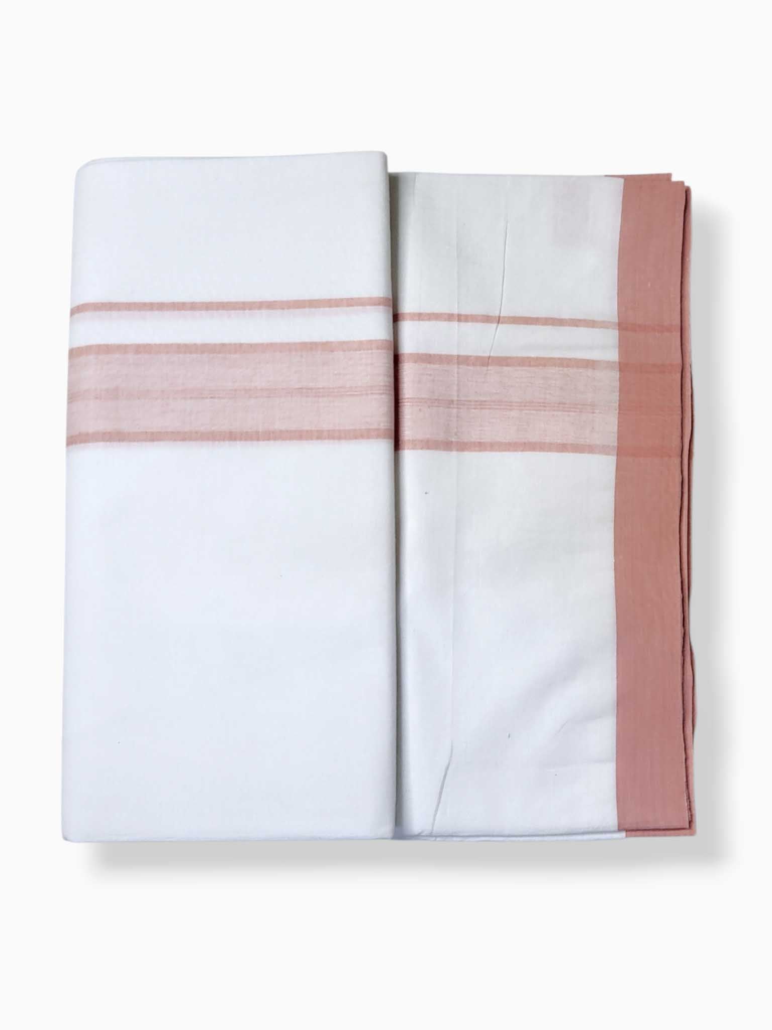 Single Kerala Pure White Mundu/Dhoti
