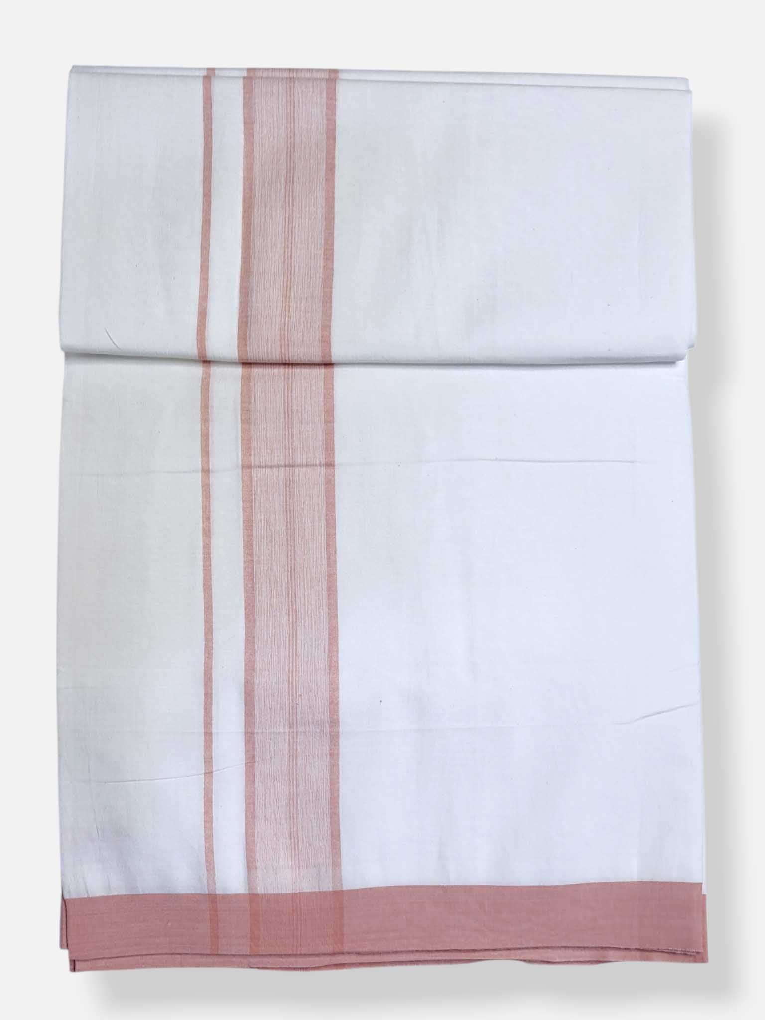 Single Kerala Pure White Mundu/Dhoti