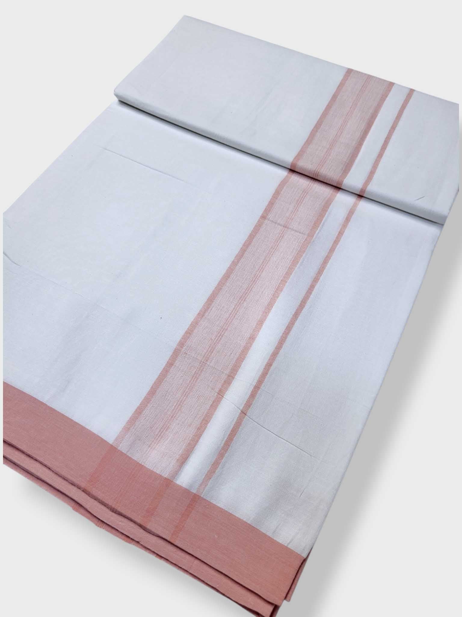 Single Kerala Pure White Mundu/Dhoti