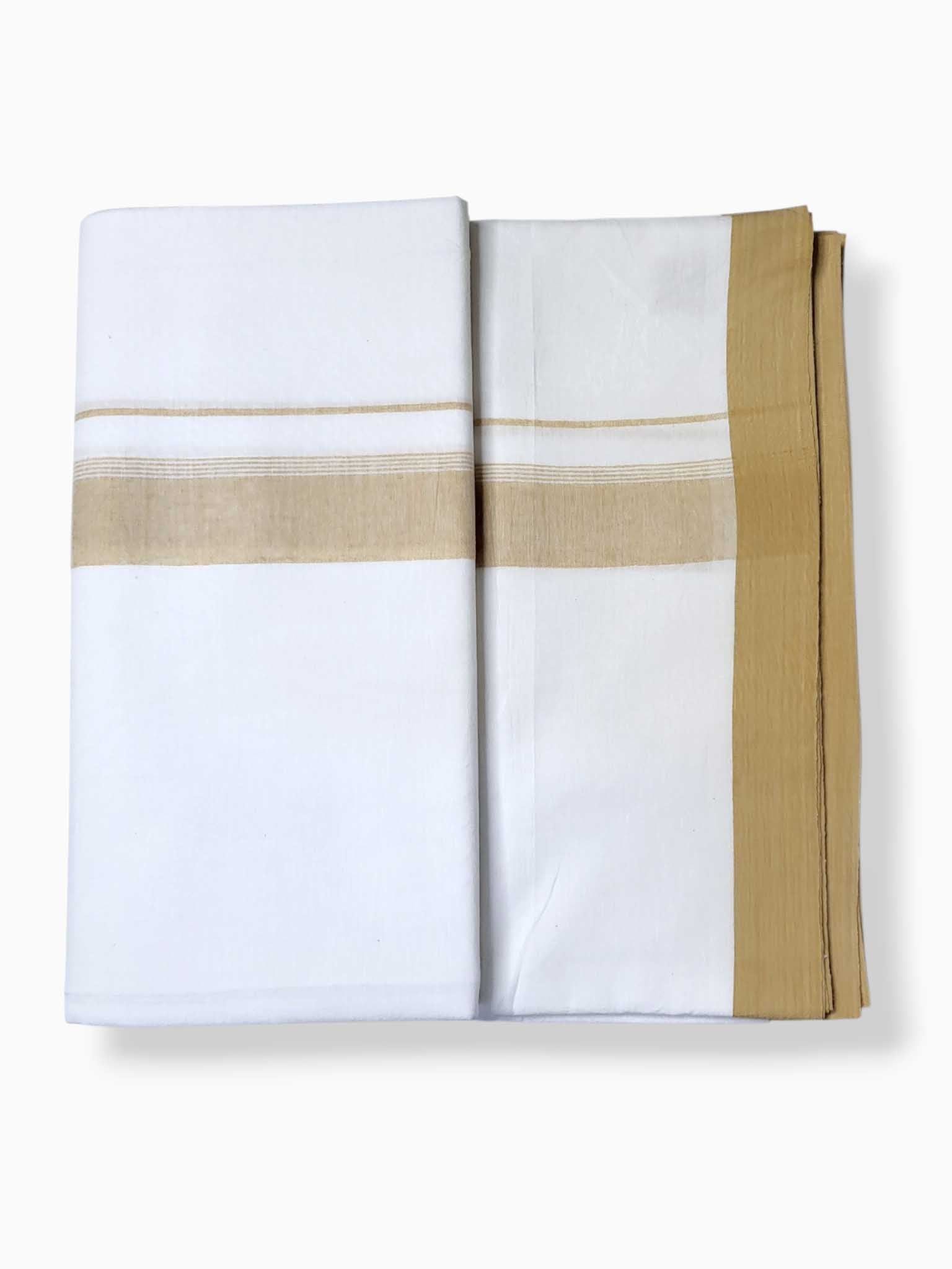 Single Kerala Pure White Mundu/Dhoti