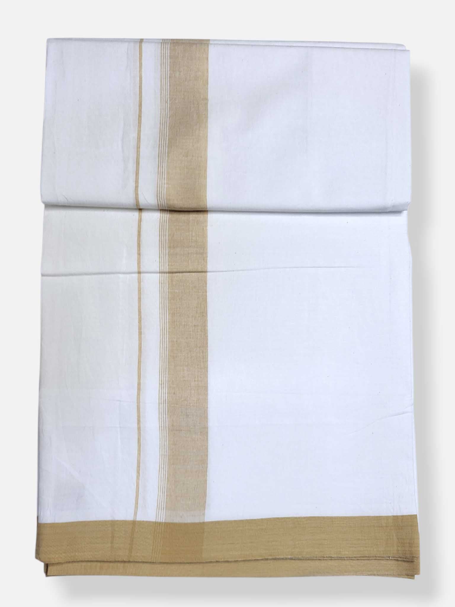 Single Kerala Pure White Mundu/Dhoti