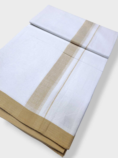 Single Kerala Pure White Mundu/Dhoti
