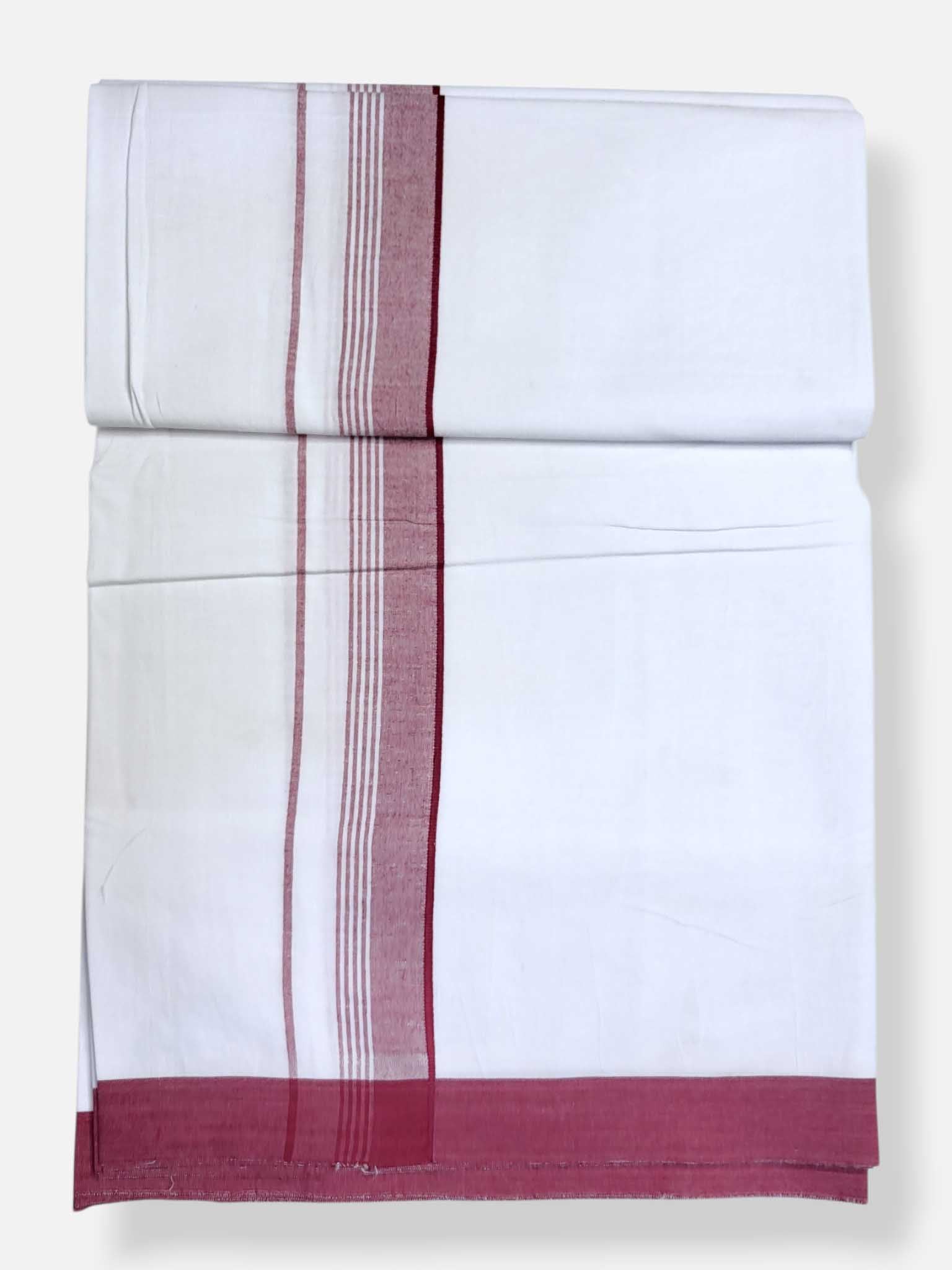 Single Kerala Pure White Mundu/Dhoti