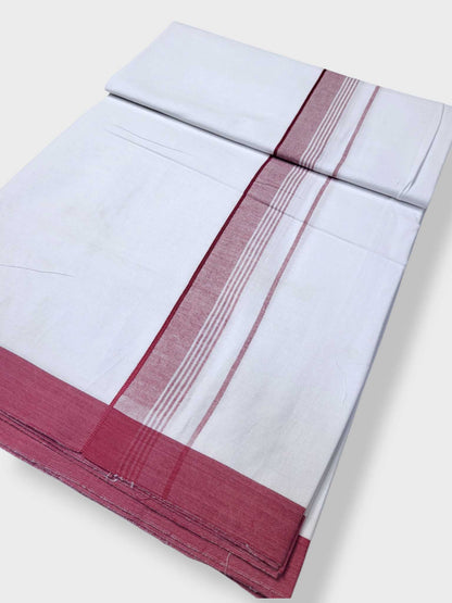 Single Kerala Pure White Mundu/Dhoti
