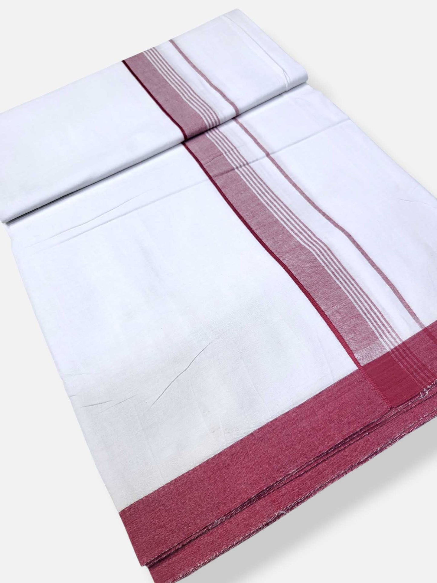 Single Kerala Pure White Mundu/Dhoti