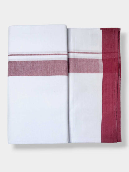 Single Kerala Pure White Mundu/Dhoti