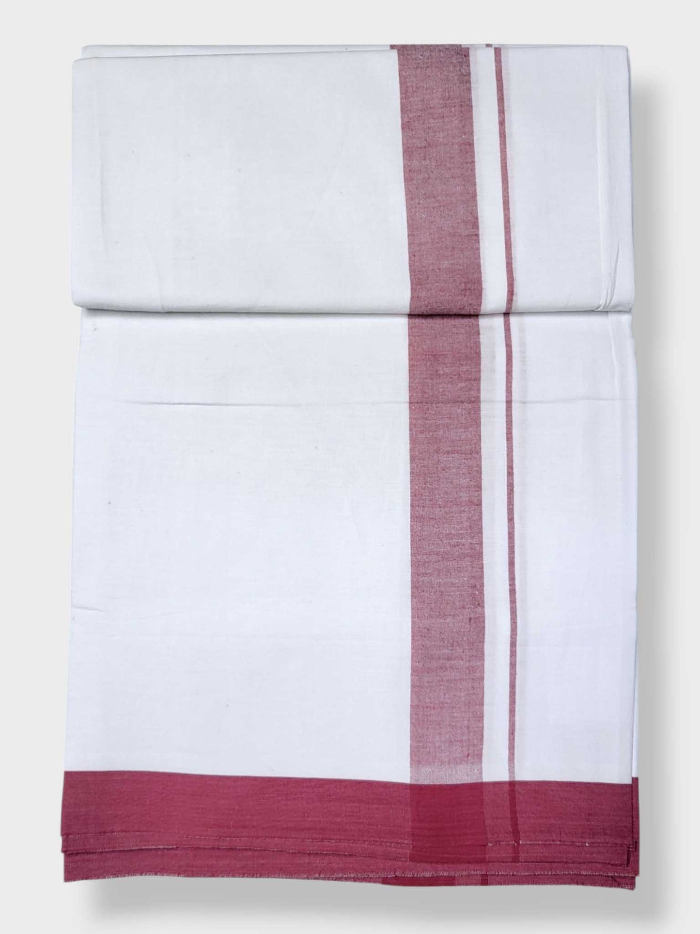 Single Kerala Pure White Mundu/Dhoti