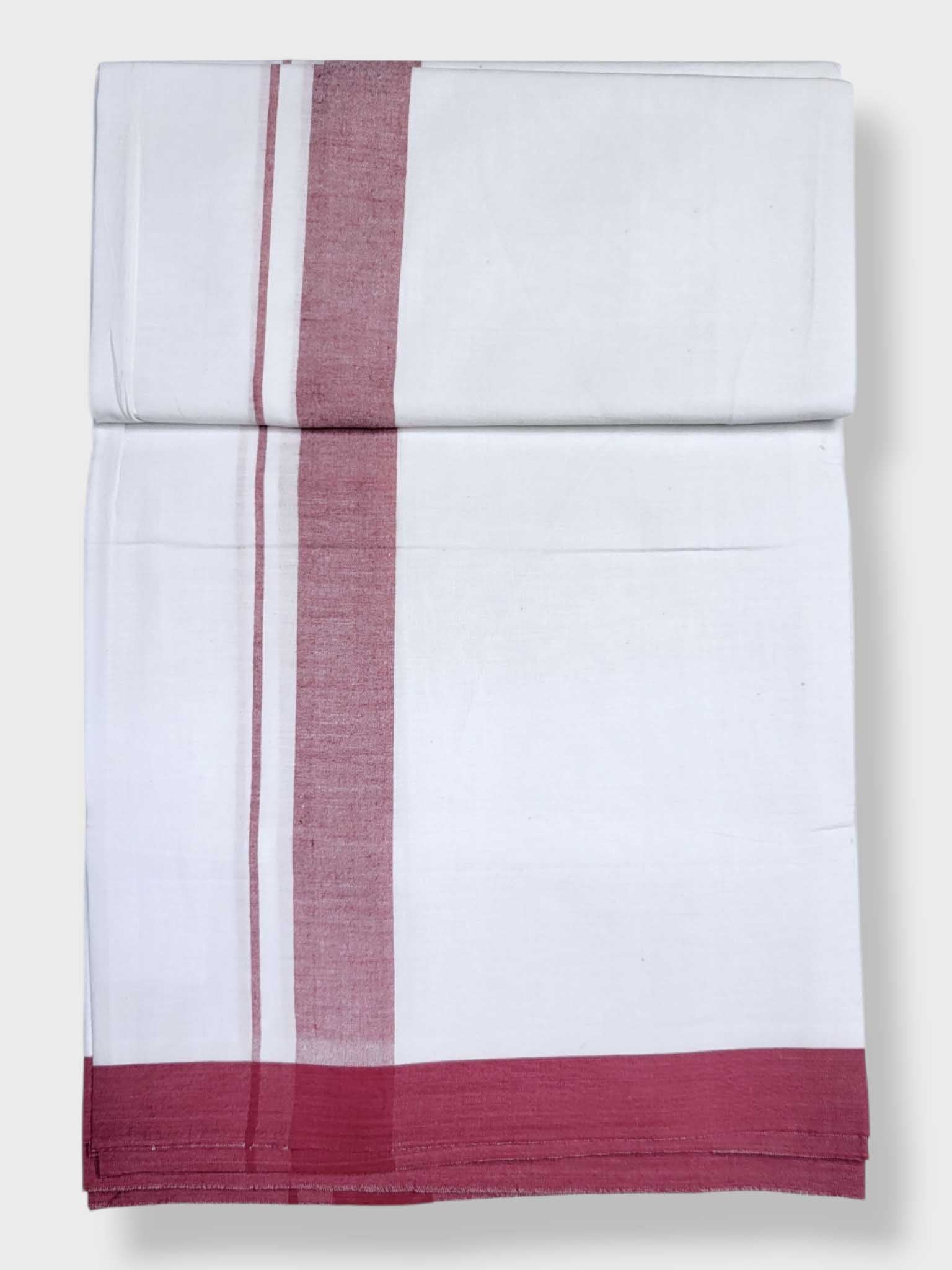 Single Kerala Pure White Mundu/Dhoti