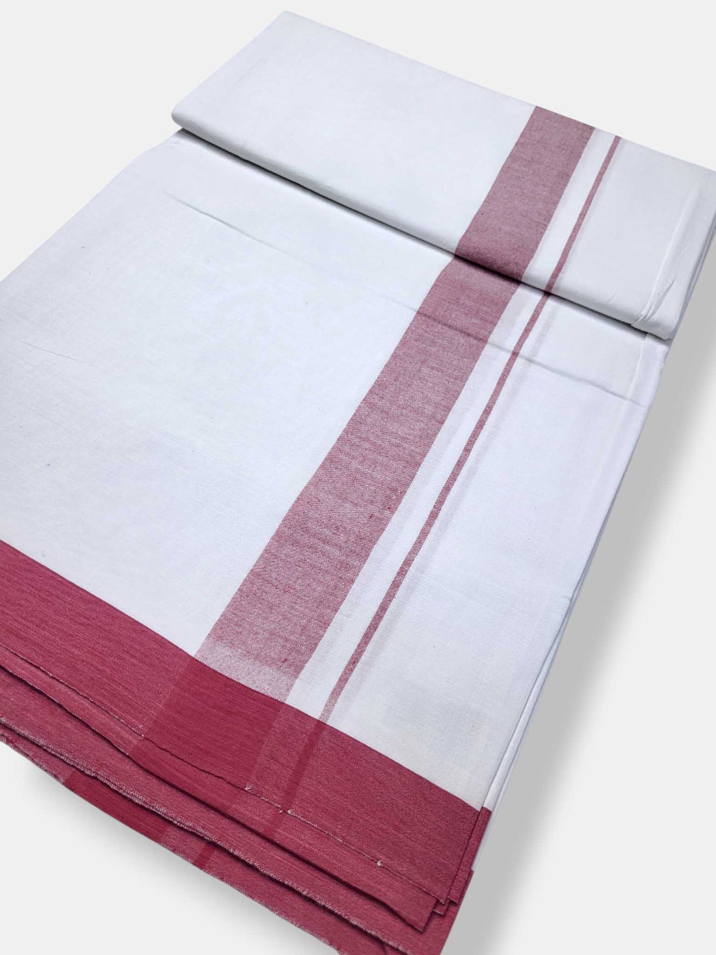 Single Kerala Pure White Mundu/Dhoti