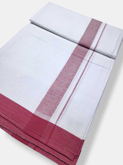 Single Kerala Pure White Mundu/Dhoti