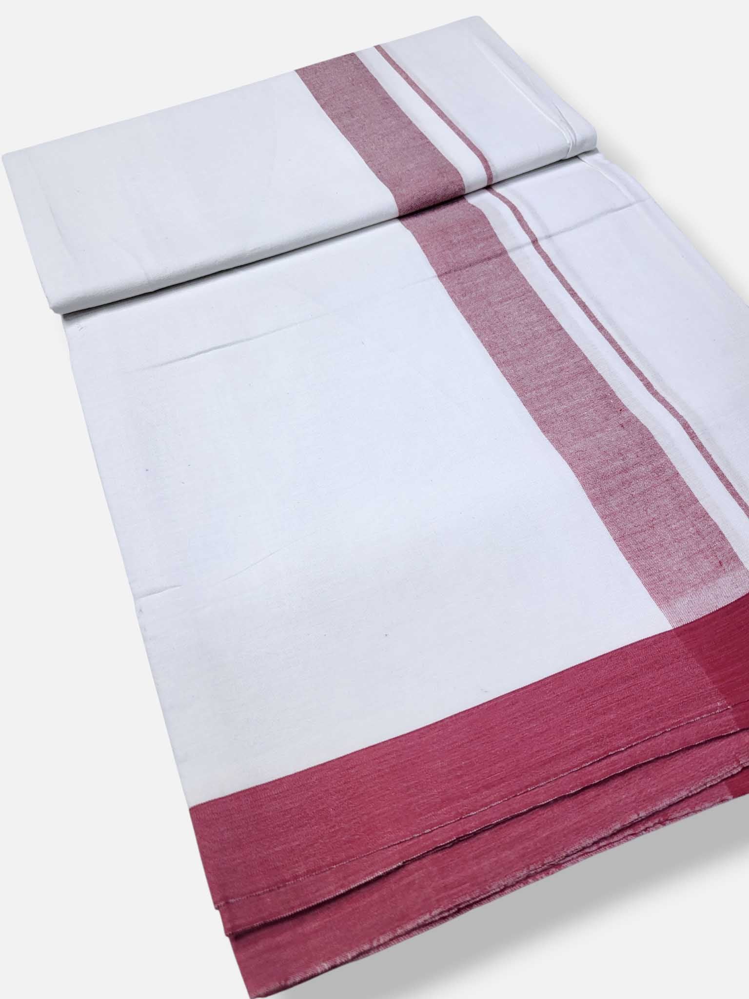 Single Kerala Pure White Mundu/Dhoti