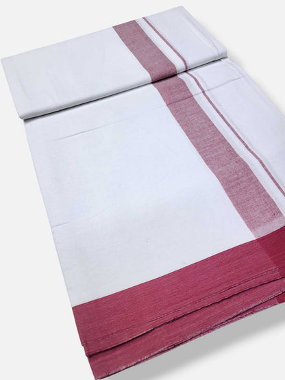 Single Kerala Pure White Mundu/Dhoti
