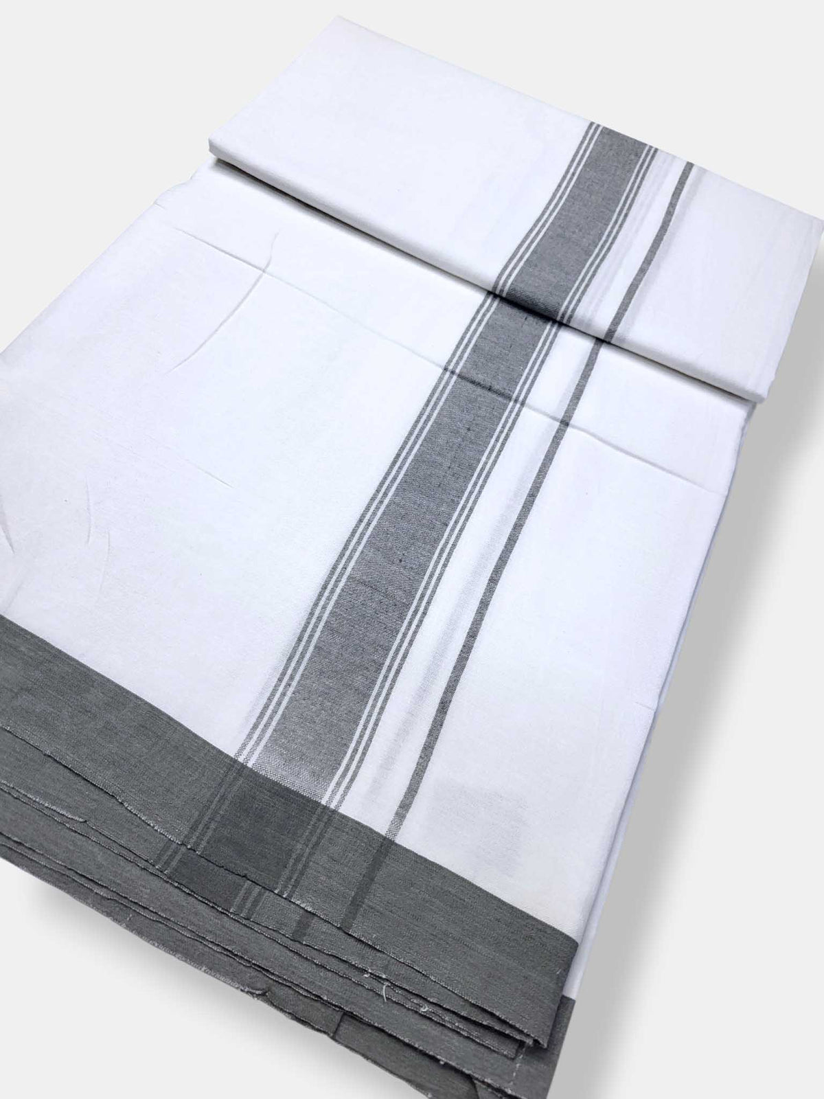 Single Kerala Pure White Mundu/Dhoti