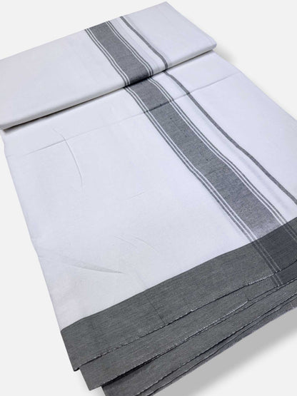 Single Kerala Pure White Mundu/Dhoti