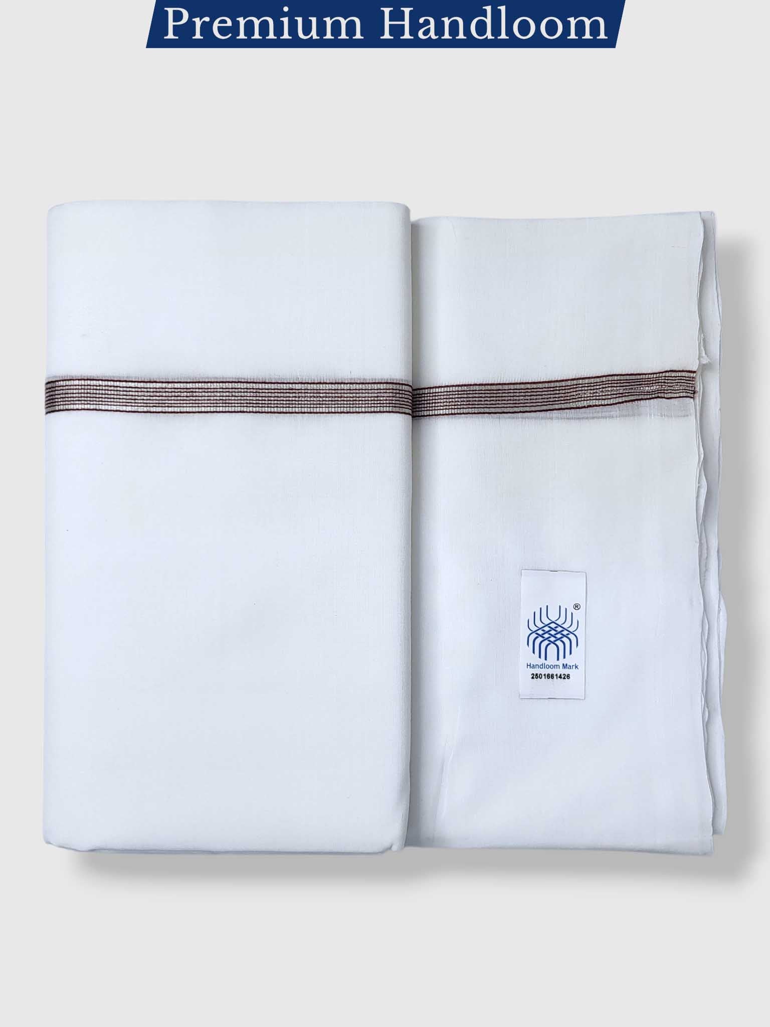 Kerala Premium Balaramapuram Handloom Dhoti/Mundu for Men