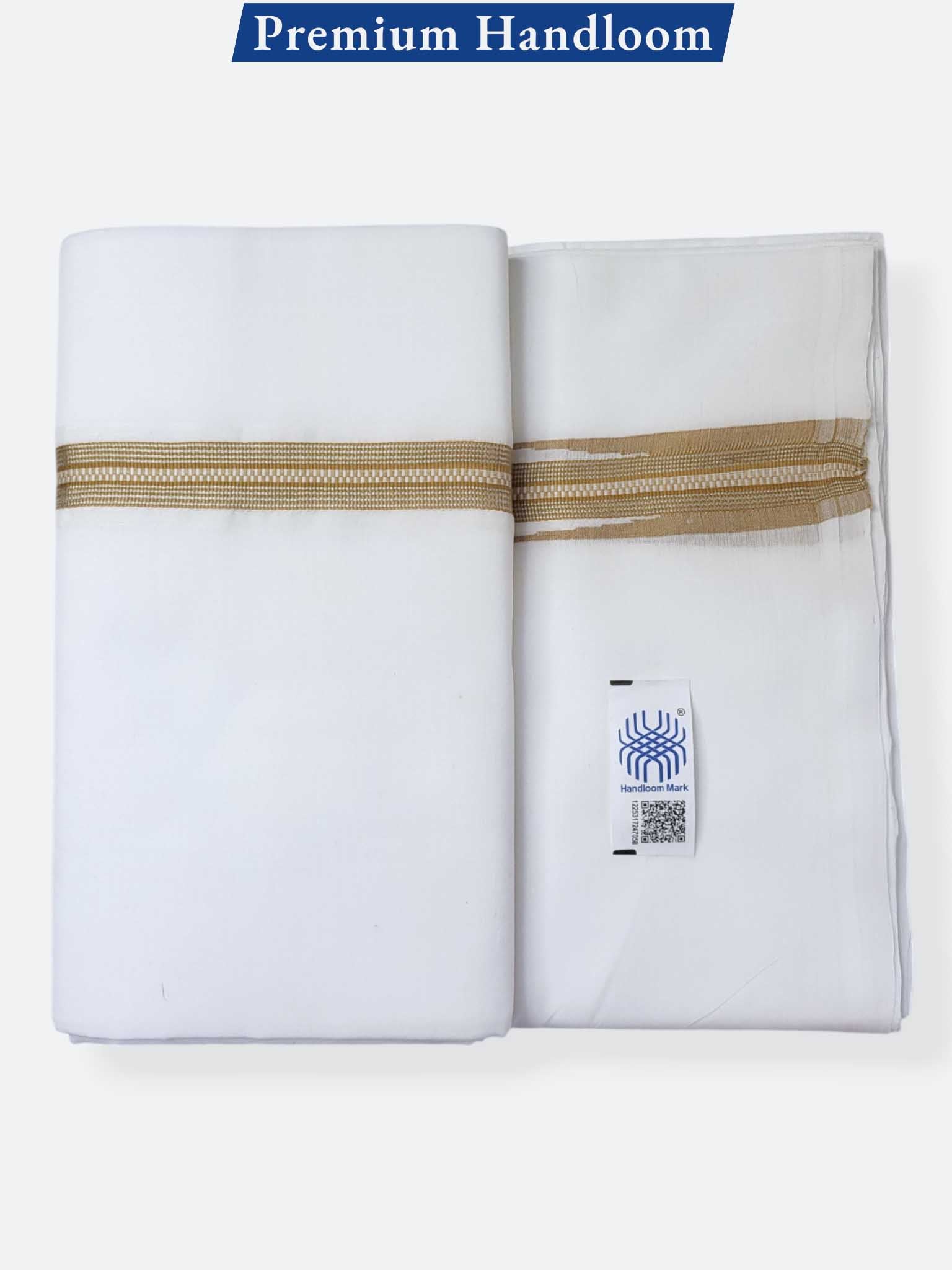 Kerala Premium Balaramapuram Handloom Dhoti/Mundu for Men
