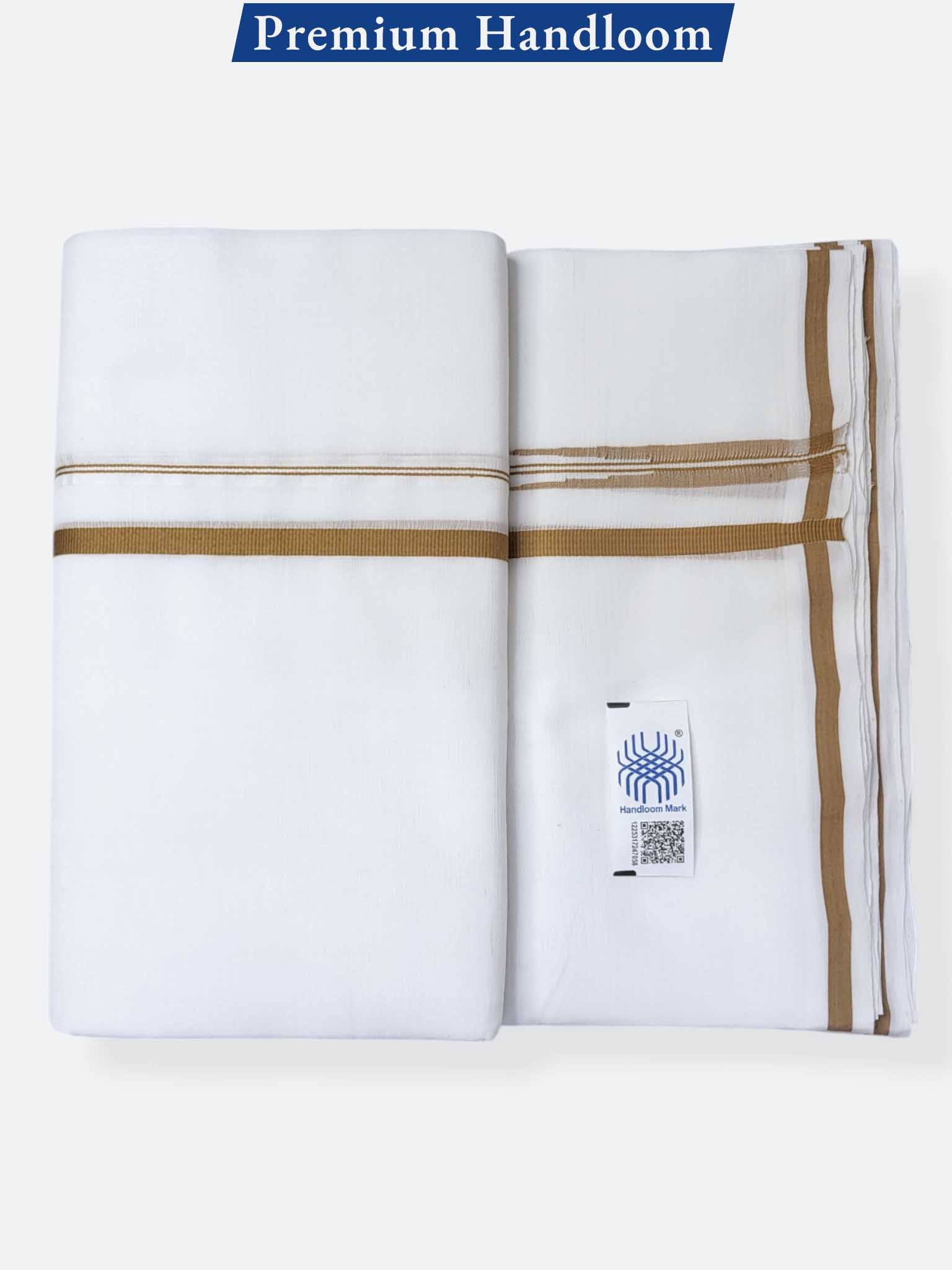 Kerala Premium Balaramapuram Handloom Dhoti/Mundu for Men