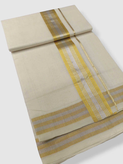Original Balaramapuram Handloom Kasavu Mundu for Men