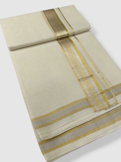 Original Balaramapuram Handloom Kasavu Mundu for Men