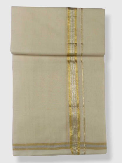 Original Balaramapuram Handloom Kasavu Mundu for Men