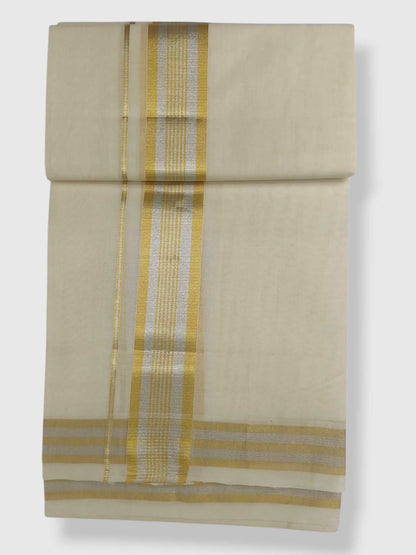 Original Balaramapuram Handloom Kasavu Mundu for Men