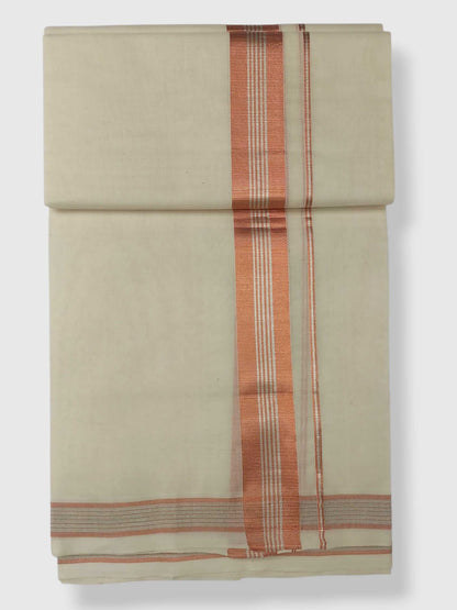 Original Balaramapuram Handloom Kasavu Mundu for Men