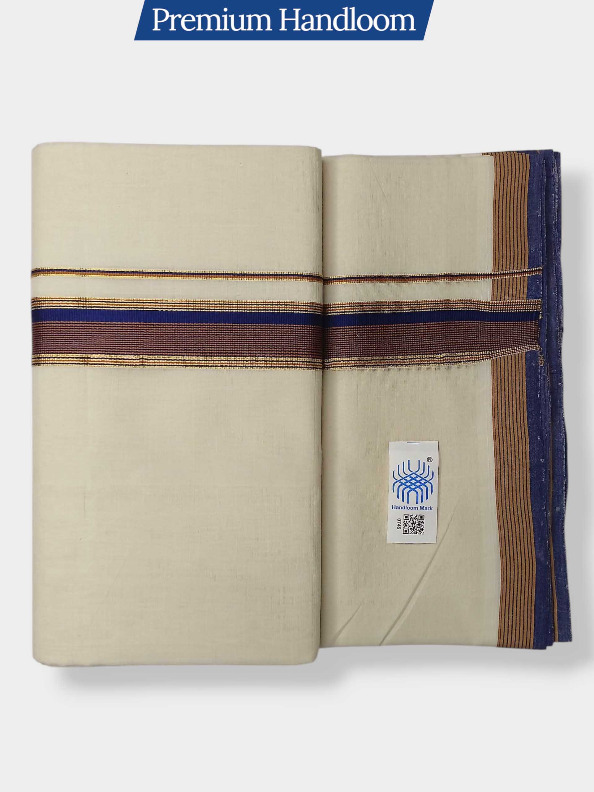 Kerala Premium Balaramapuram Handloom Dhoti/Mundu for Men