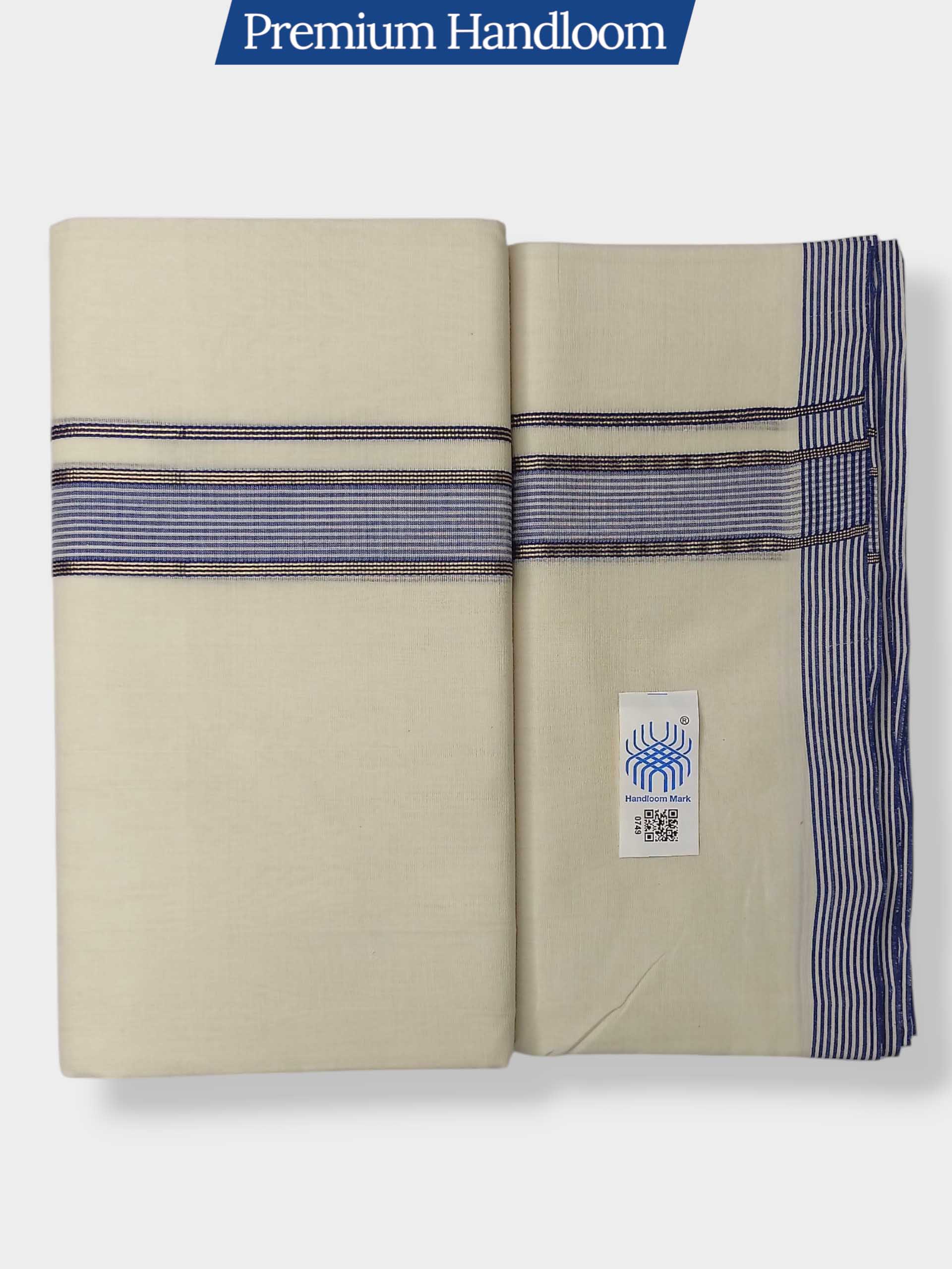 Kerala Premium Balaramapuram Handloom Dhoti/Mundu for Men