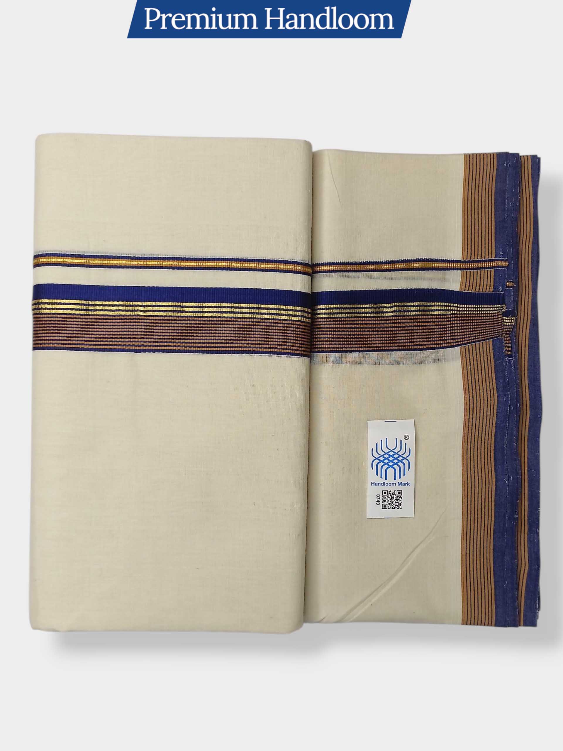 Kerala Premium Balaramapuram Handloom Dhoti/Mundu for Men