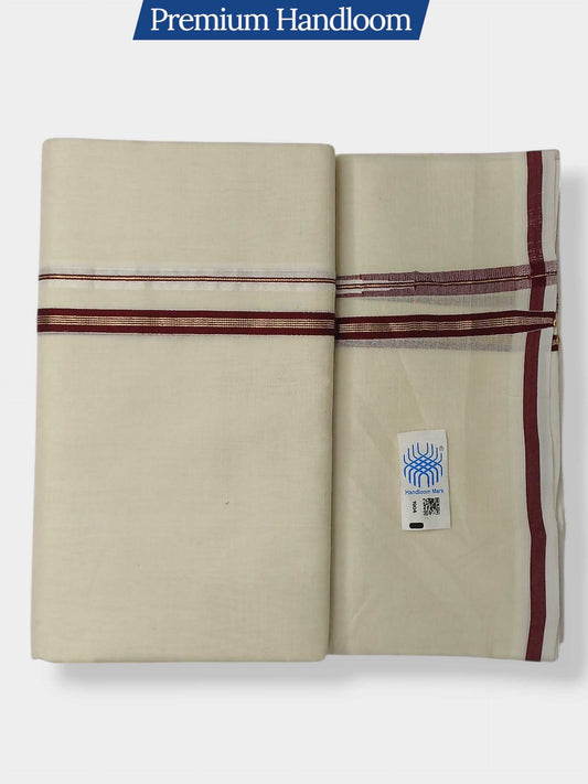 Kerala Premium Balaramapuram Handloom Dhoti/Mundu for Men
