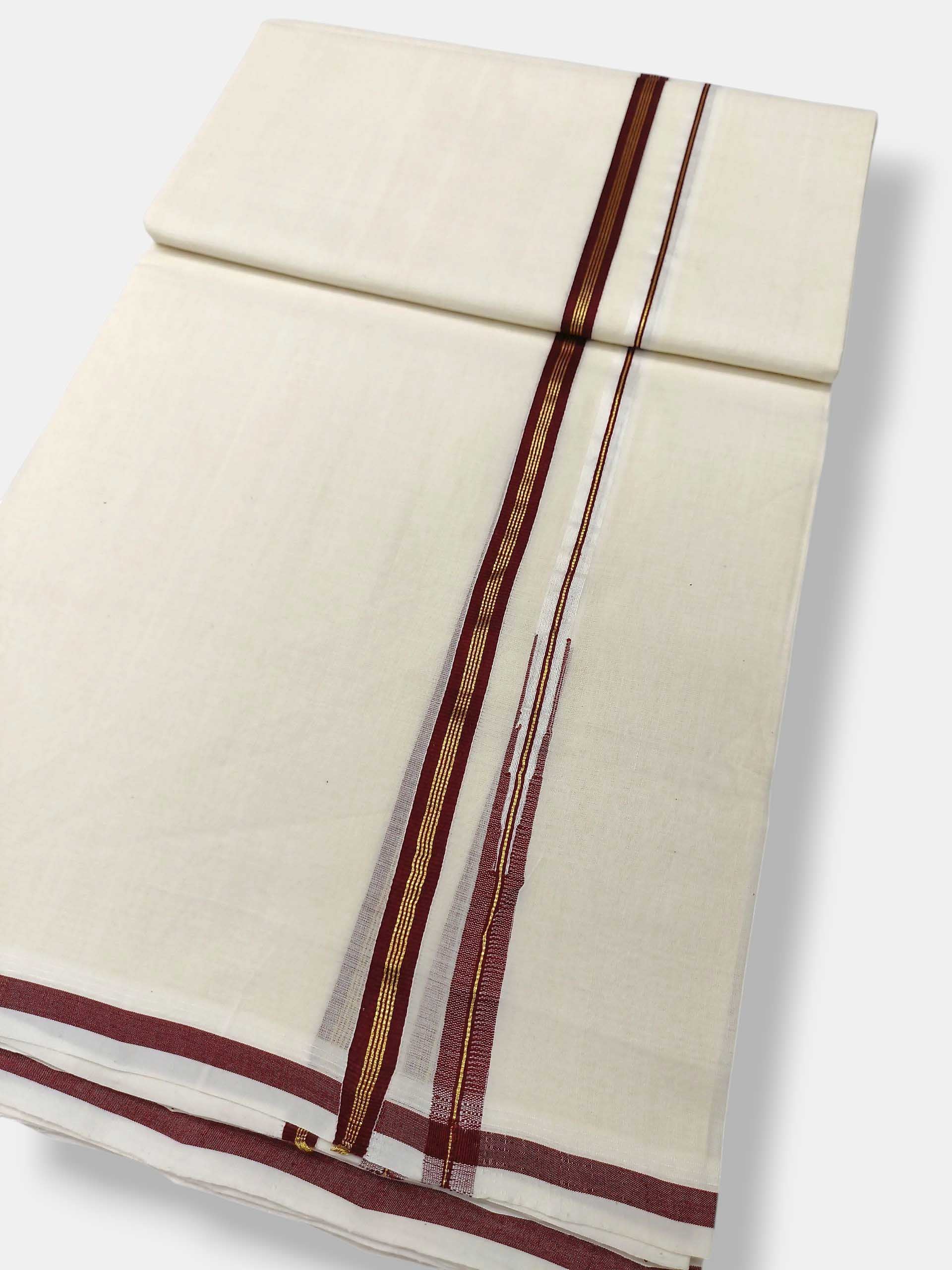 Kerala Premium Balaramapuram Handloom Dhoti/Mundu for Men