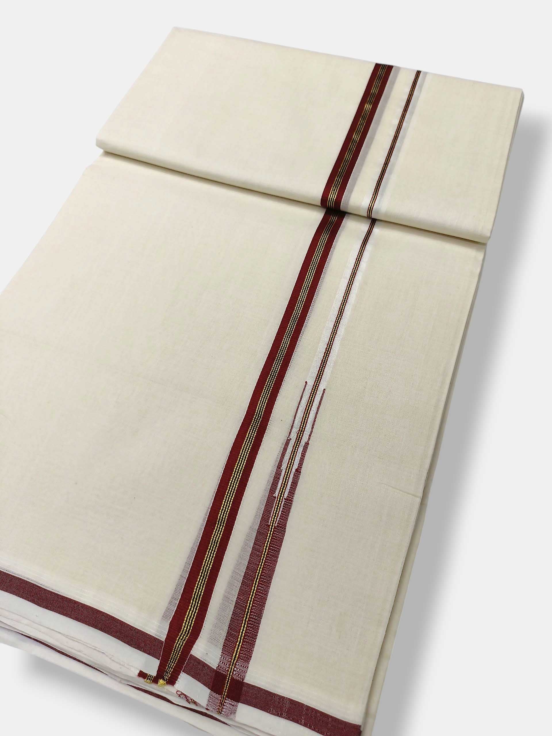 Kerala Premium Balaramapuram Handloom Dhoti/Mundu for Men