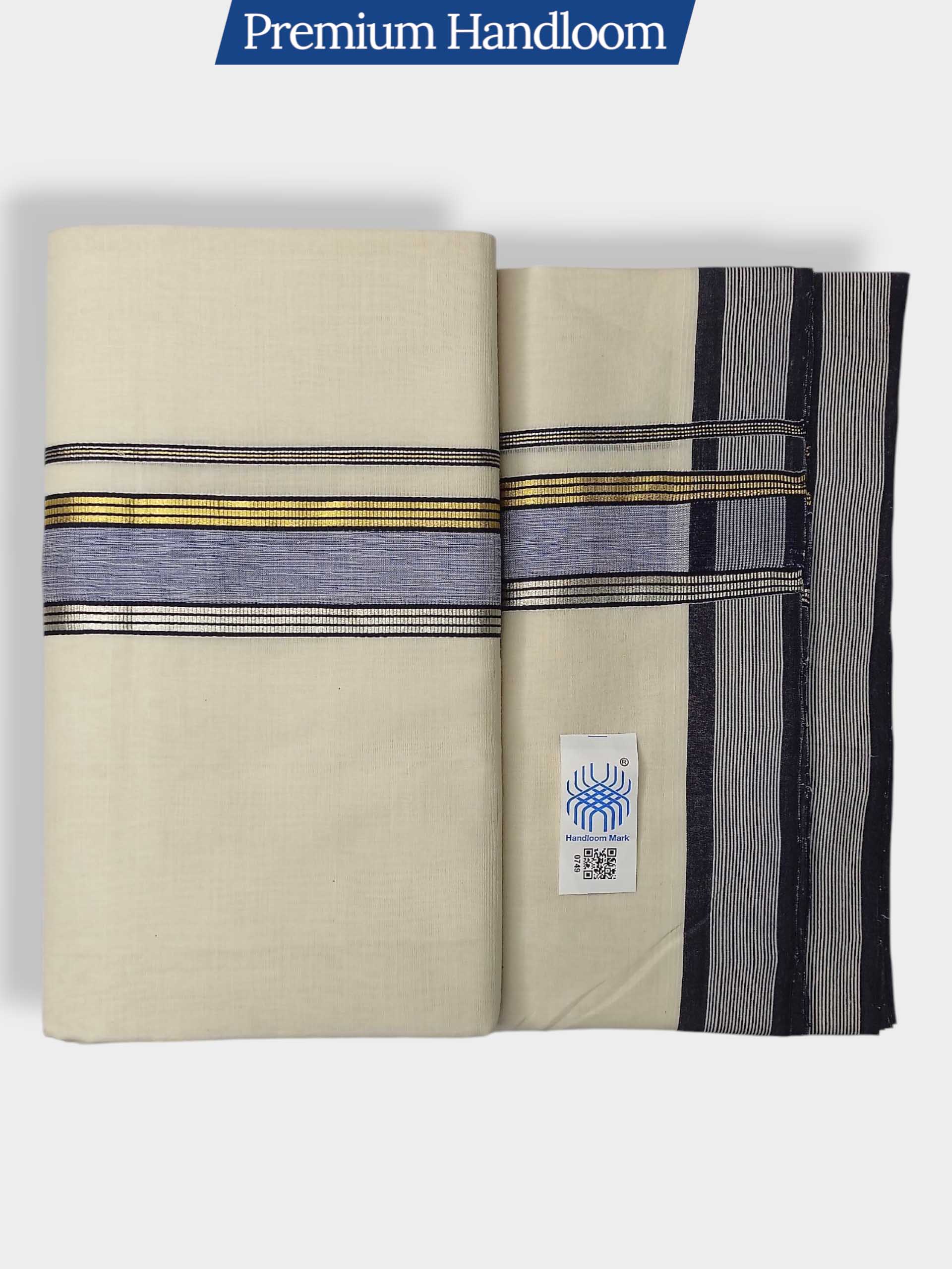Kerala Premium Balaramapuram Handloom Dhoti/Mundu for Men