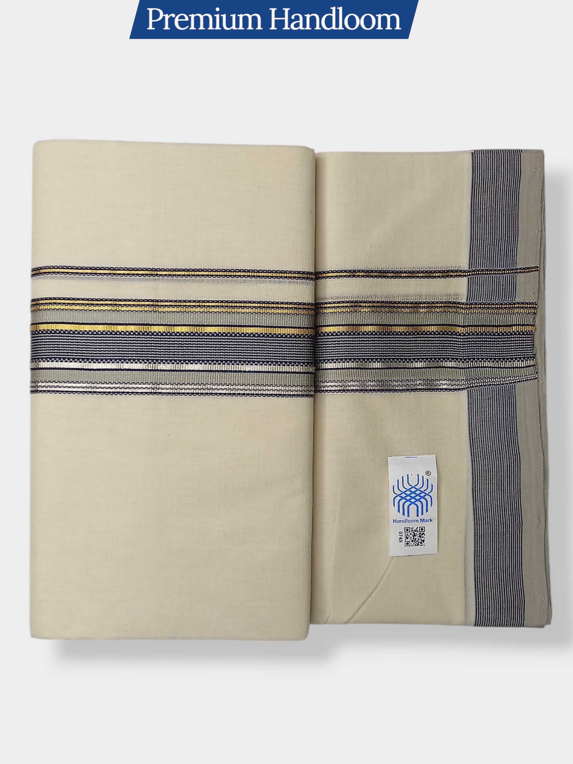 Kerala Premium Balaramapuram Handloom Dhoti/Mundu for Men