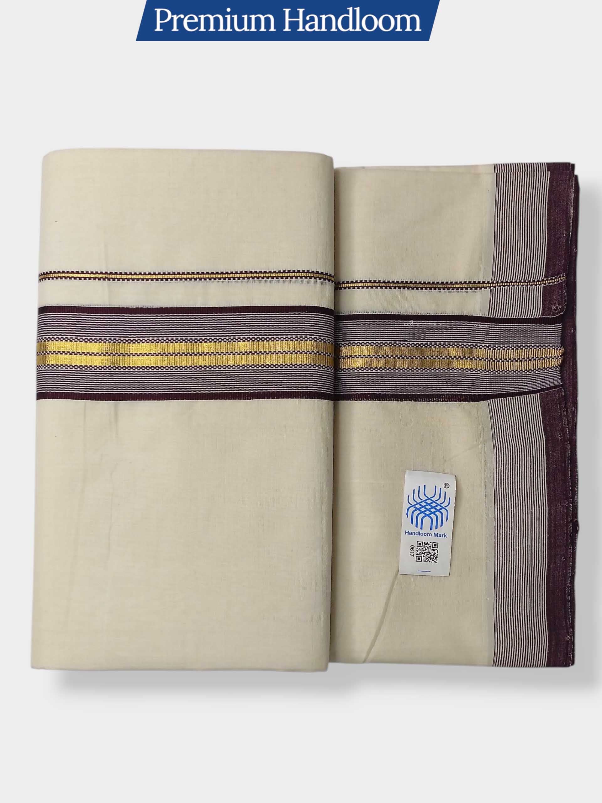 Kerala Premium Balaramapuram Handloom Dhoti/Mundu for Men