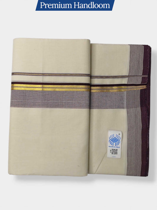 Kerala Premium Balaramapuram Handloom Dhoti/Mundu for Men