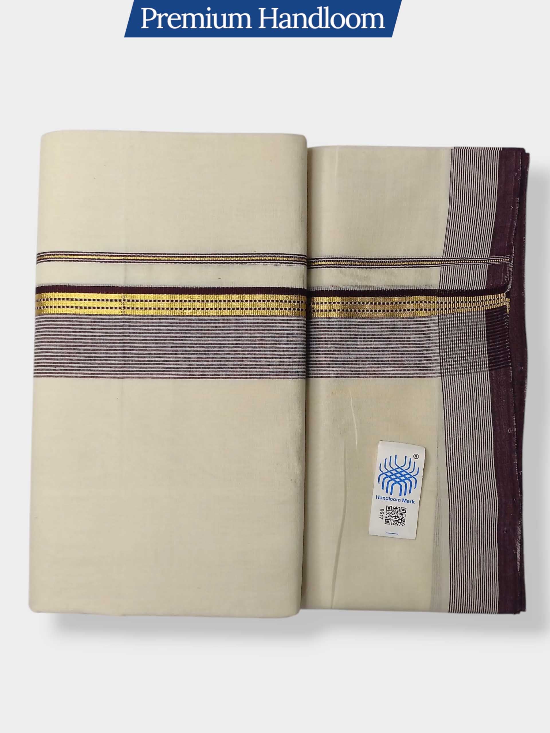 Kerala Premium Balaramapuram Handloom Dhoti/Mundu for Men