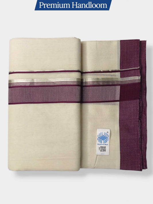 Kerala Premium Balaramapuram Handloom Dhoti/Mundu for Men