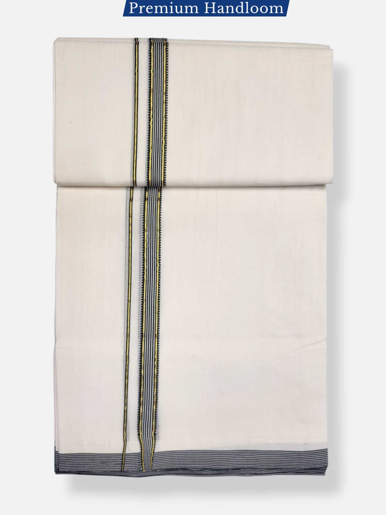 Kerala Premium Balaramapuram Handloom Dhoti/Mundu for Men