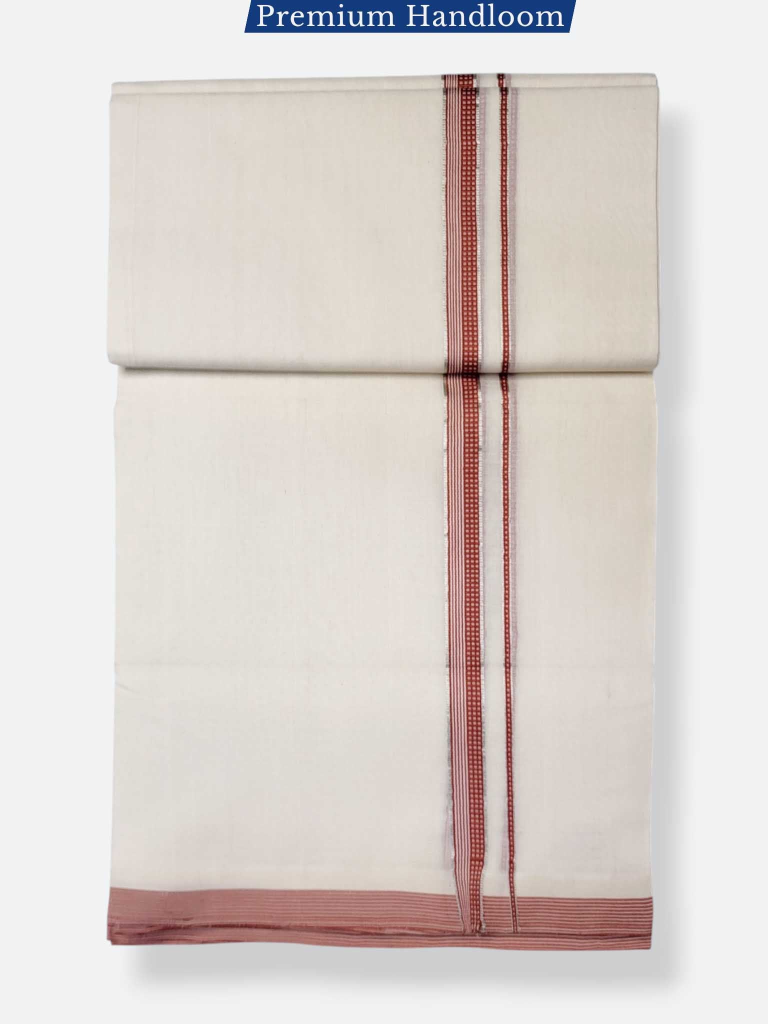 Kerala Premium Balaramapuram Handloom Dhoti/Mundu for Men