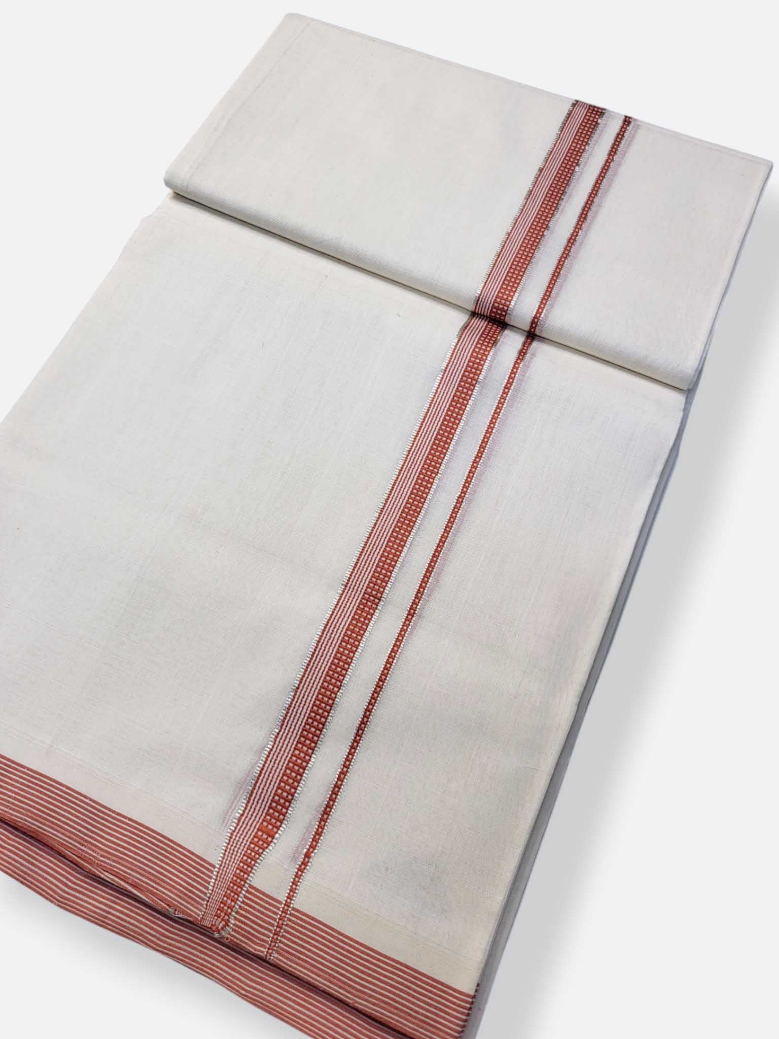 Kerala Premium Balaramapuram Handloom Dhoti/Mundu for Men
