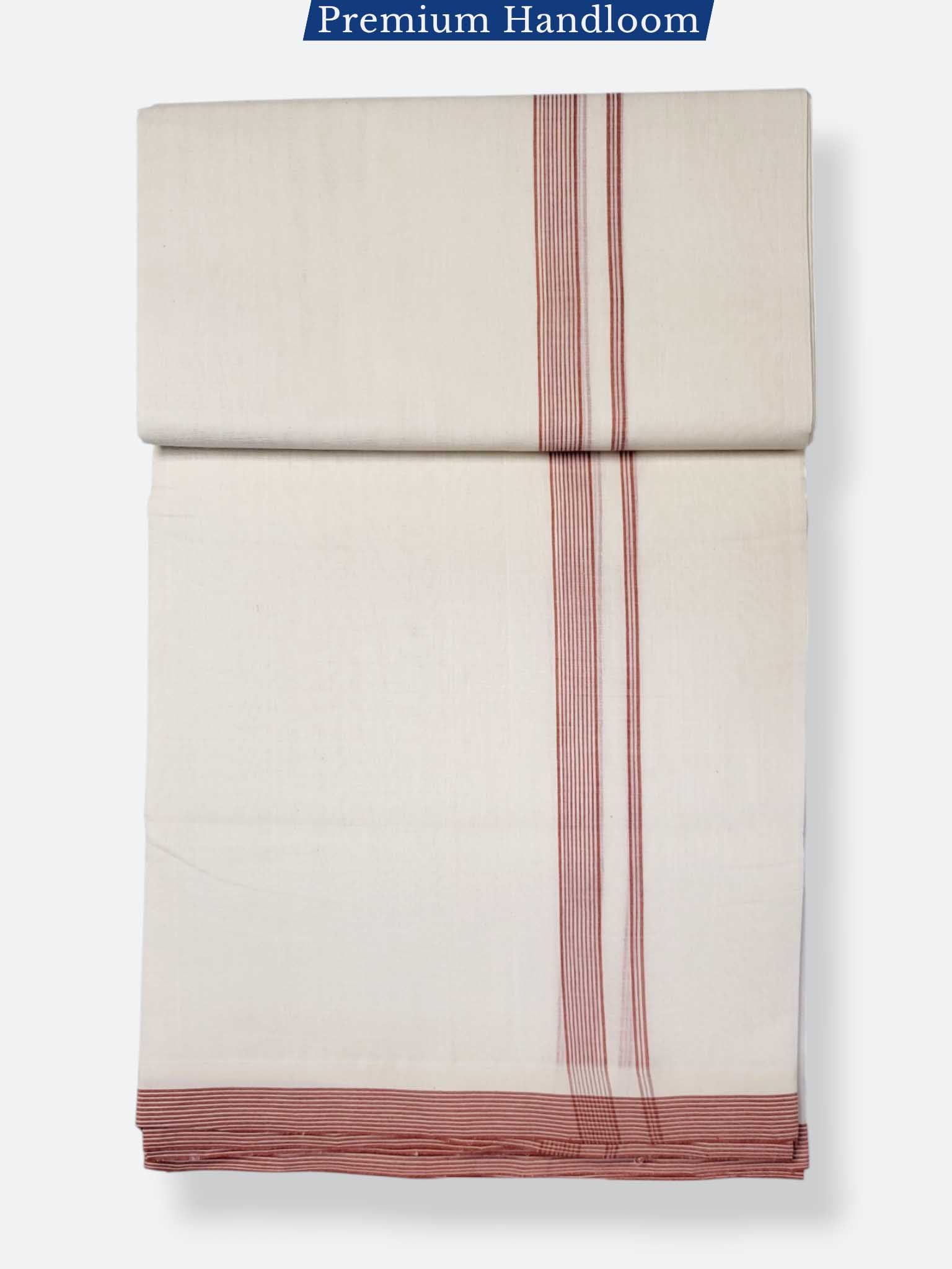 Kerala Premium Balaramapuram Handloom Dhoti/Mundu for Men