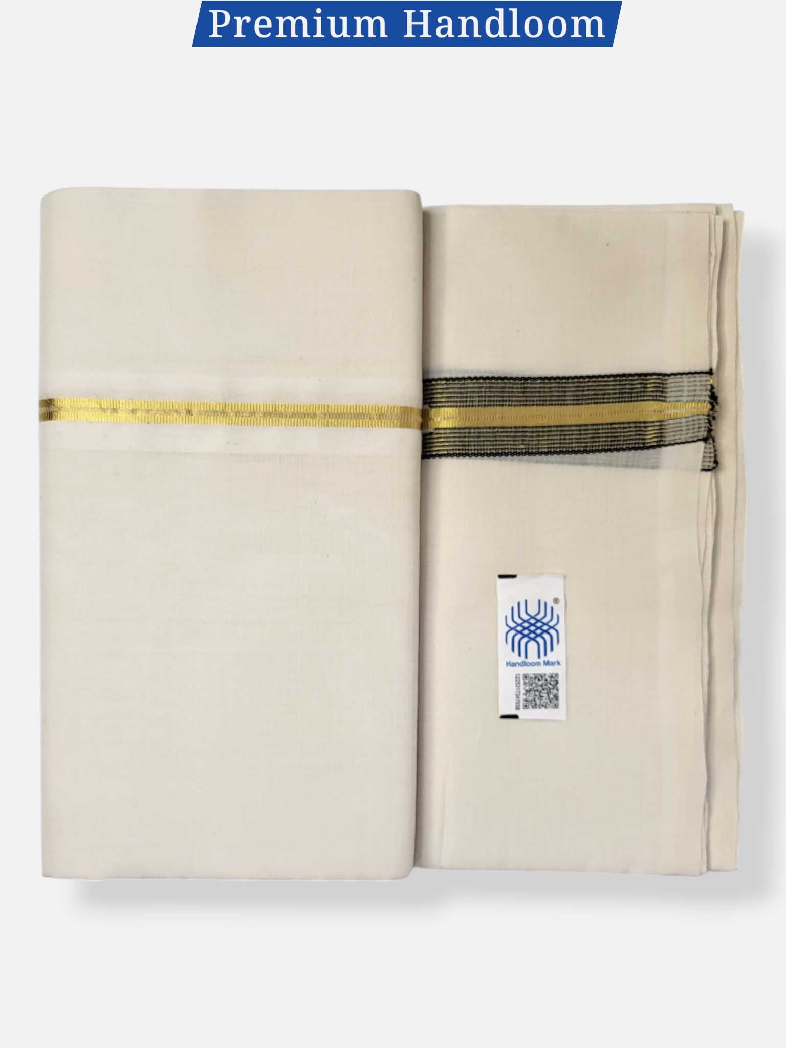Kerala Premium Balaramapuram Handloom Dhoti/Mundu for Men