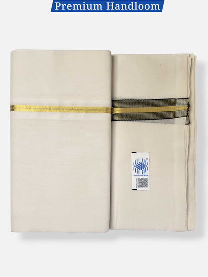 Kerala Premium Balaramapuram Handloom Dhoti/Mundu for Men