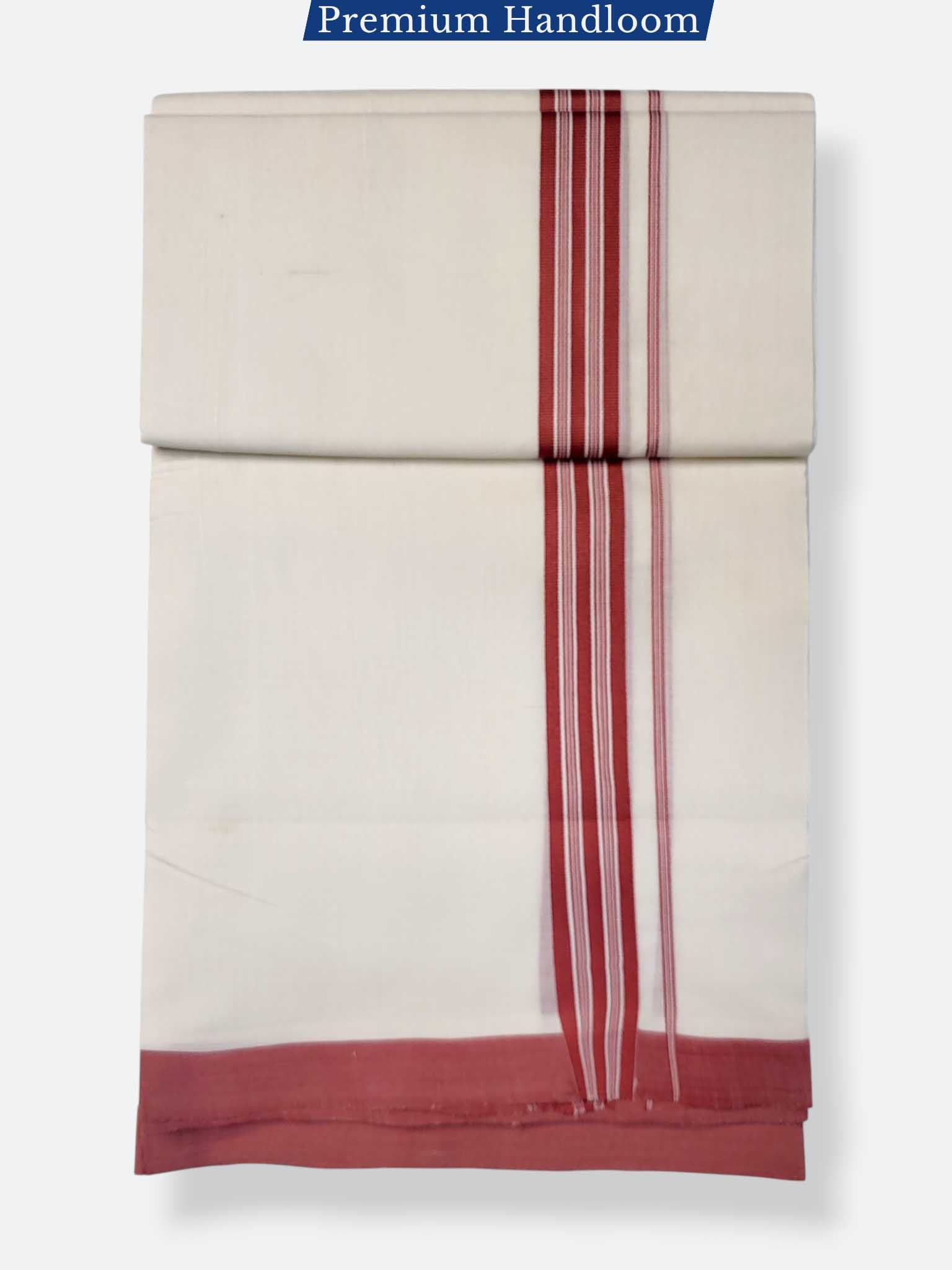 Kerala Premium Balaramapuram Handloom Dhoti/Mundu for Men