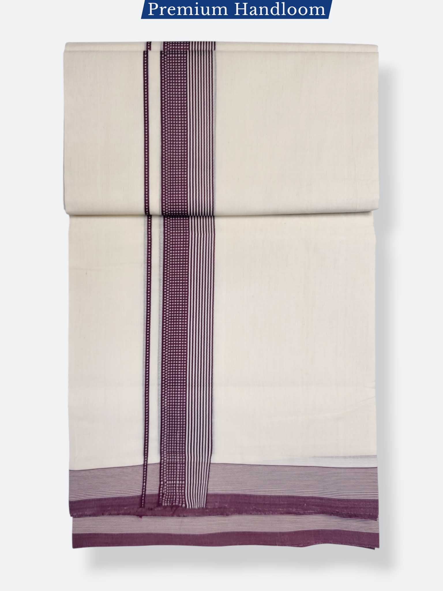 Kerala Premium Balaramapuram Handloom Dhoti/Mundu for Men