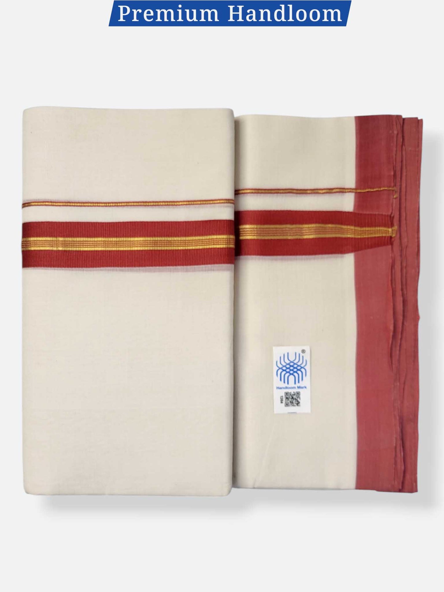Kerala Premium Balaramapuram Handloom Dhoti/Mundu for Men