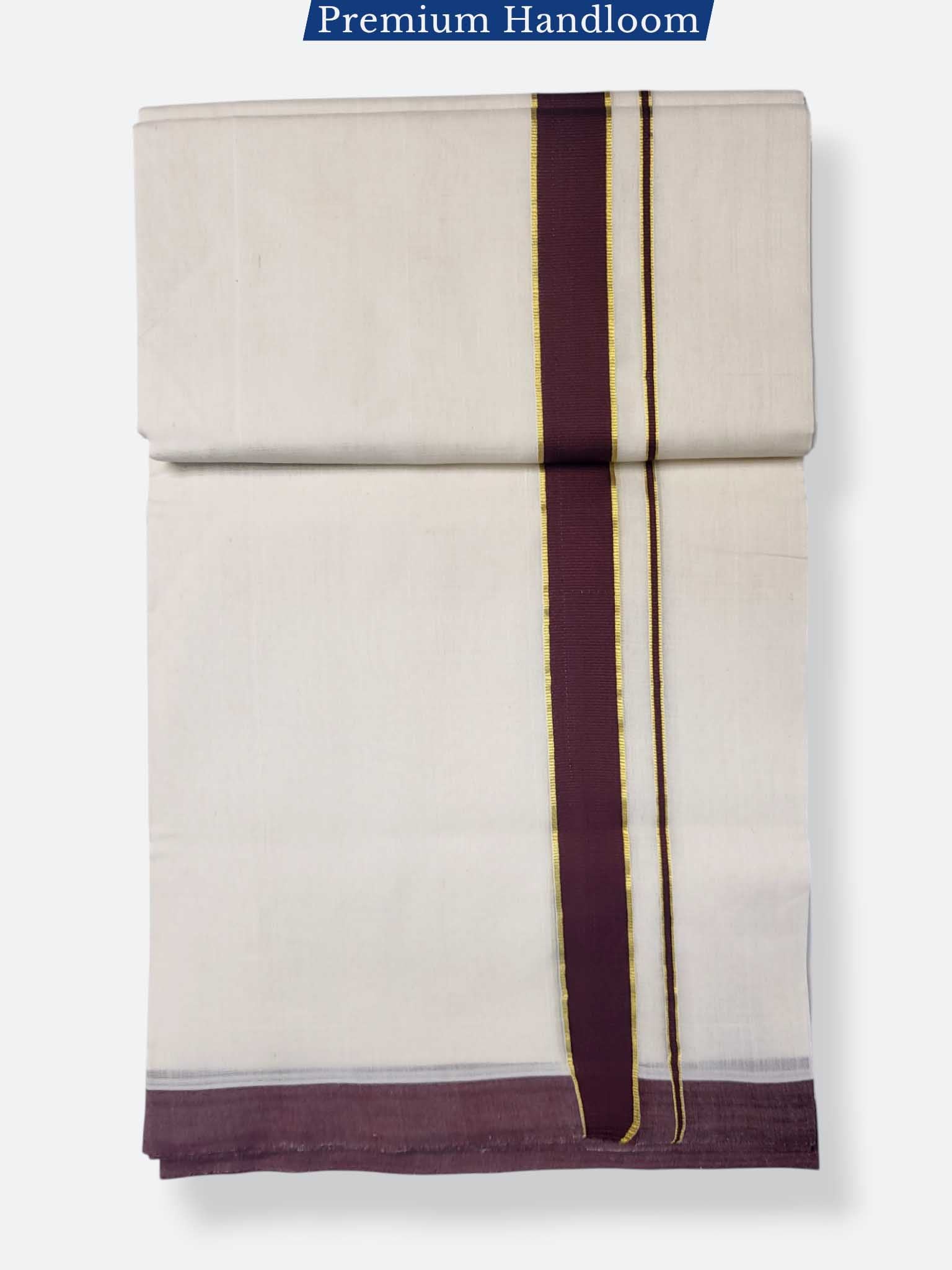Kerala Premium Balaramapuram Handloom Dhoti/Mundu for Men