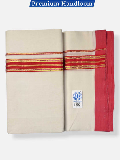 Kerala Premium Balaramapuram Handloom Dhoti/Mundu for Men