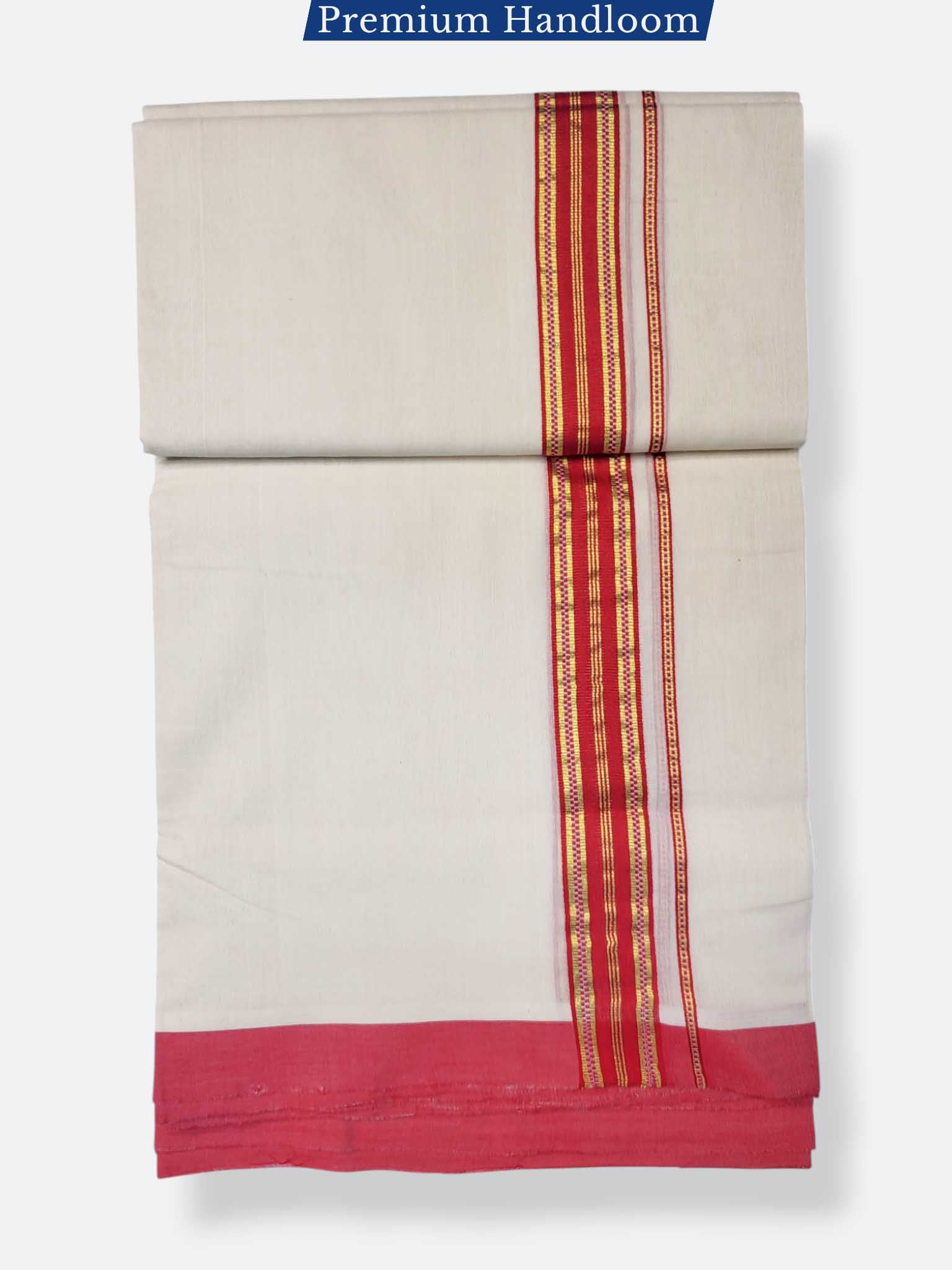 Kerala Premium Balaramapuram Handloom Dhoti/Mundu for Men
